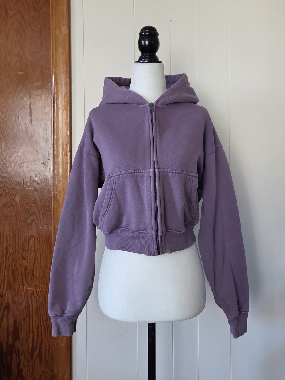 Aritzia TNA | Cozy Fleece Boyfriend Boxy Zip-Up Hoodie | In Violet Haze